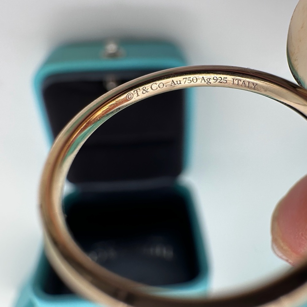 Tiffany & Co. New love bug butterfly size 5 18kt rose gold & 925 sterling silver - Picture 11 of 13